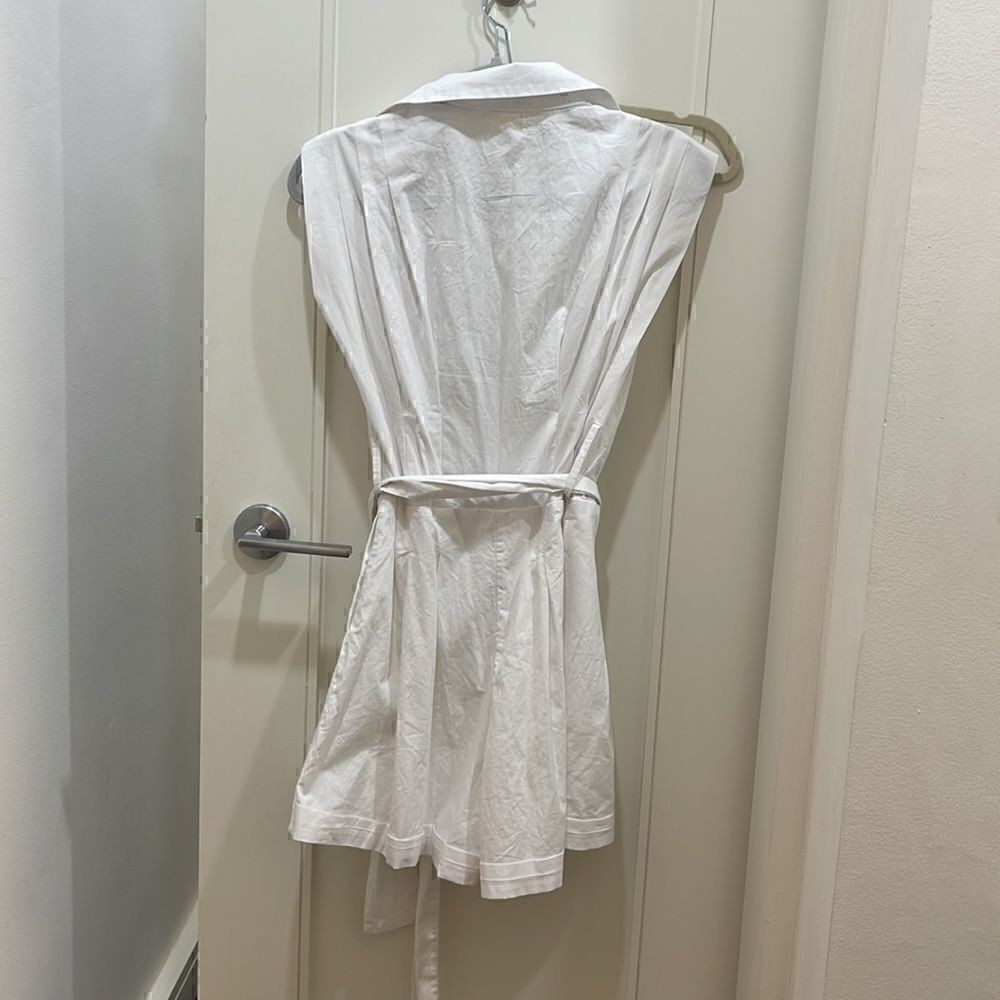 Peach Love White Romper Wrap Dress Size Small - Picture 8 of 8